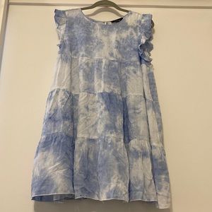 VICI Nicky Pocketed Tie Dye Swiss Dot Dress